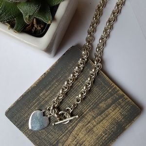 Sterling Silver chunky charm necklace
